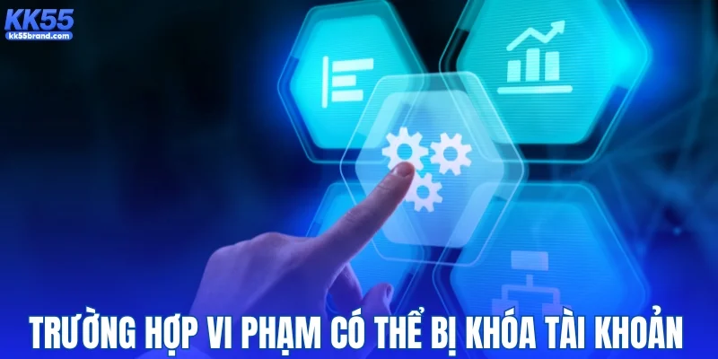 Các trường hợp hạn chế hoặc khóa tài khoản